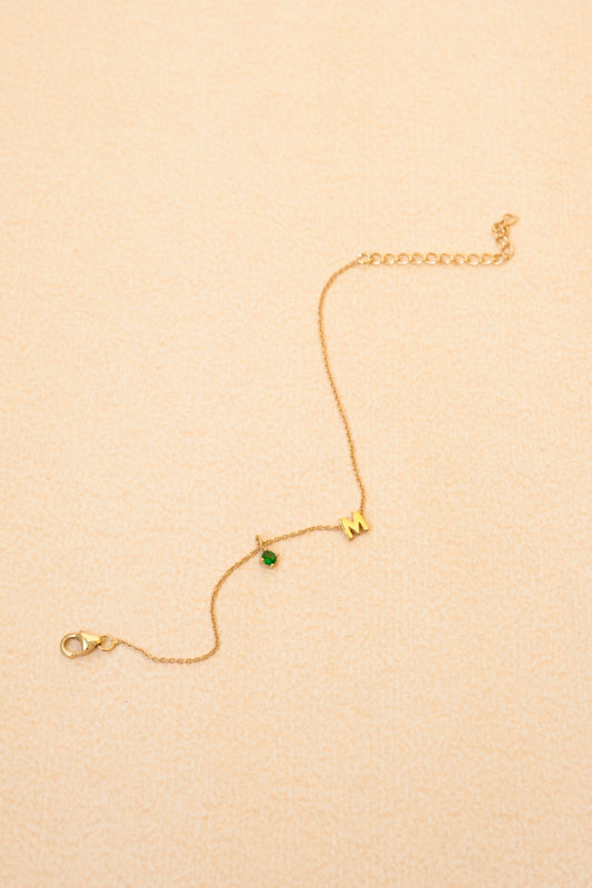 'M' Initial Bracelet